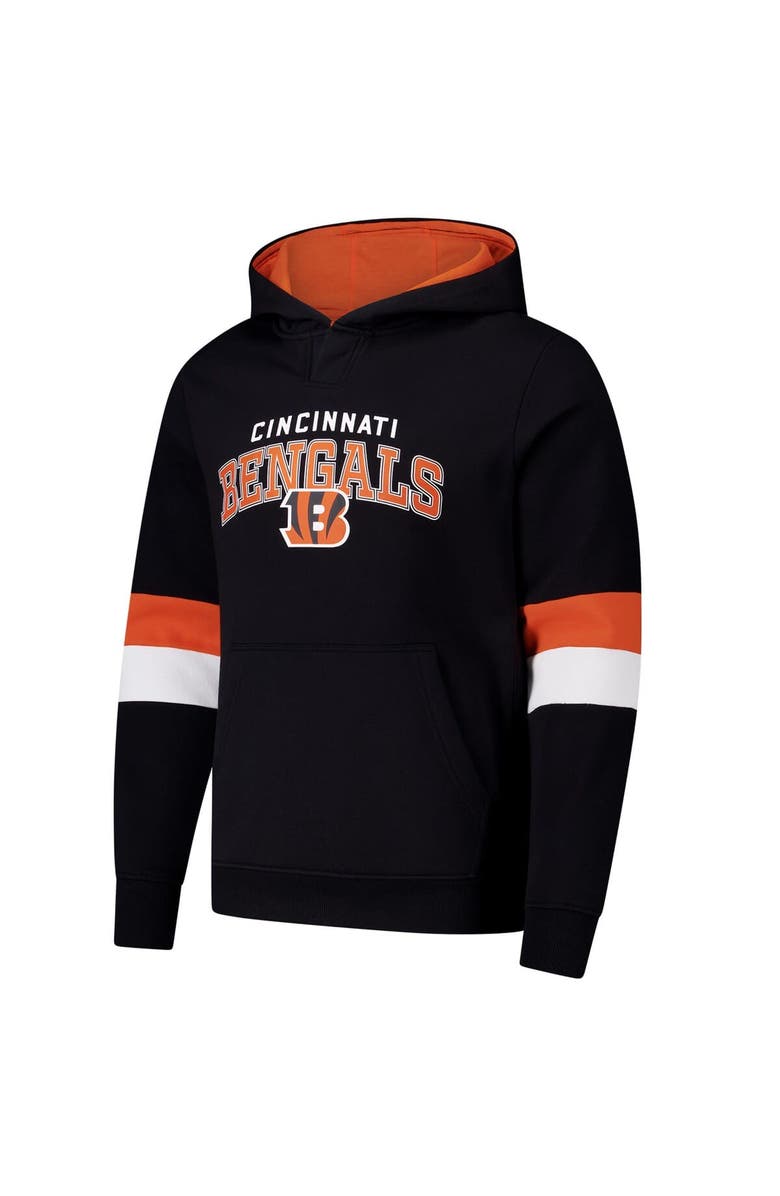 G-III SPORTS BY CARL BANKS Men's G-III Sports by Carl Banks Black/Orange Cincinnati Bengals Adaptive Faceoff Pullover Hoodie, Alternate, color,