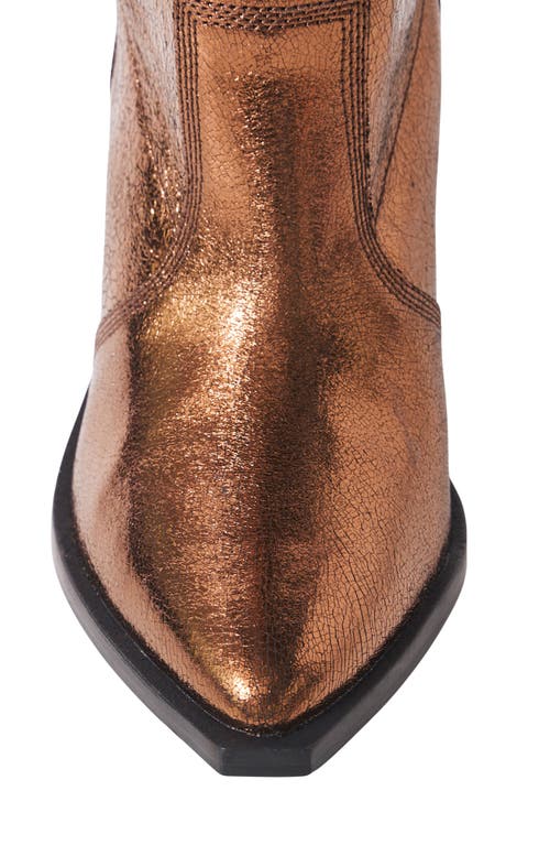 Free People Triple Crown Knee High Boot In Bronze Metallic