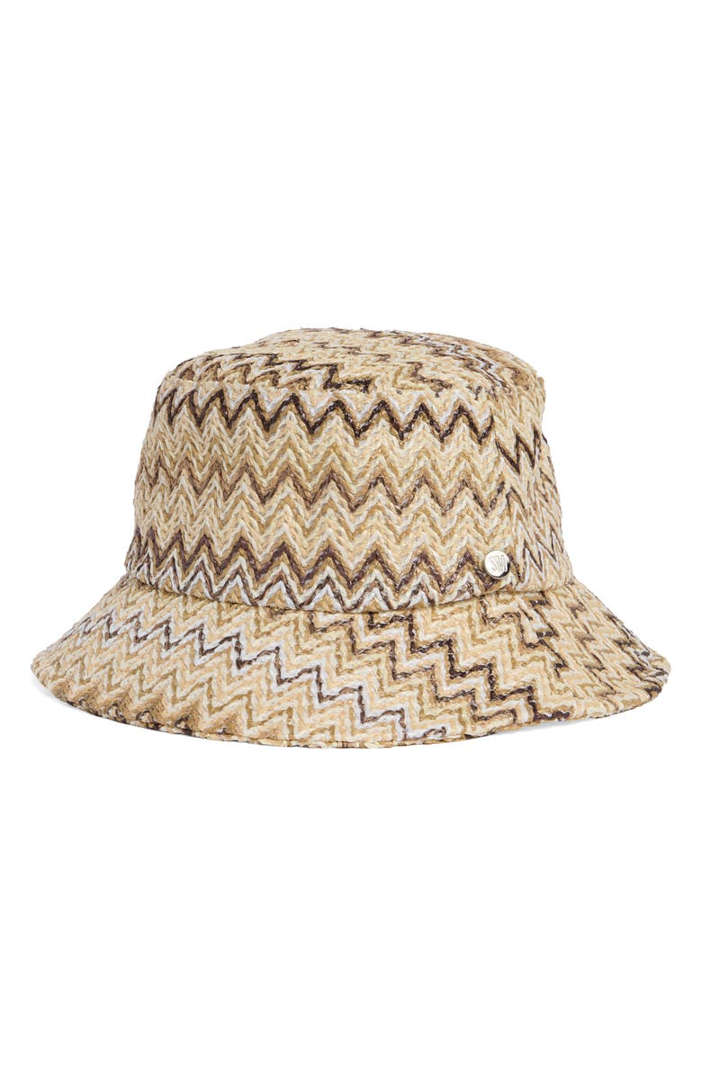 Steve Madden Straw Bucket Hat, Main, color, Multi Natural