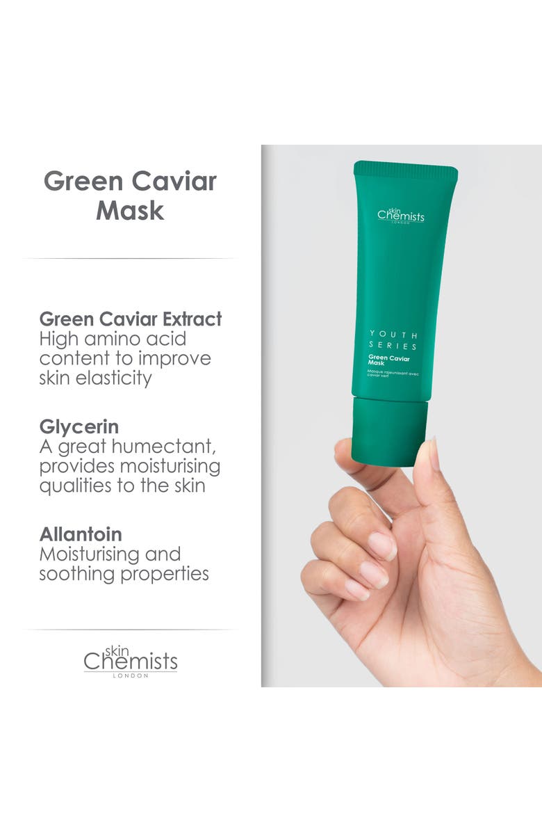 SKINCHEMISTS Youth Series Green Caviar Mask 50ml x 3 Trio Set, Alternate, color, White