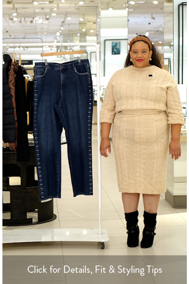 Brooke Rhinestone High Waist Loose Straight Leg Jeans video
