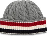 Thom Browne Cable & Rib Virgin Wool Beanie