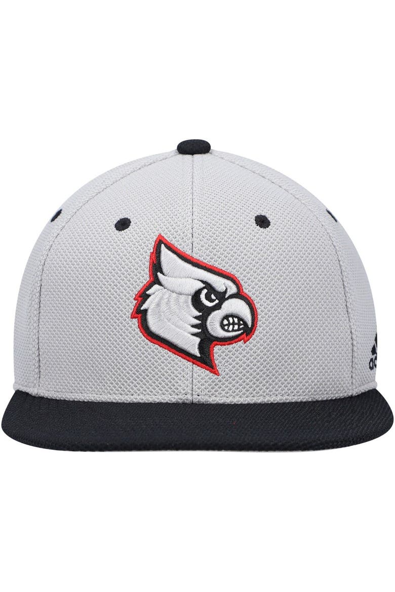 Men's adidas Gray Louisville Cardinals On-Field Baseball Fitted Hat, Alternate, color, Gray