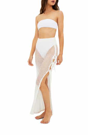 Beach Riot Deborah Sheer Open Stitch Cover-Up Skirt