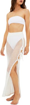 Beach Riot Deborah Sheer Open Stitch Cover-Up Skirt