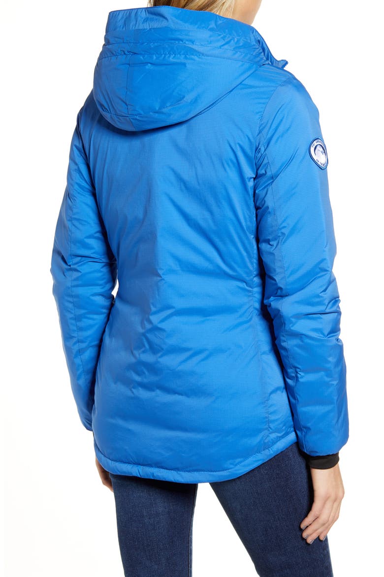 PBI Camp Down Hoodie, Alternate, color, ROYAL PBI BLUE