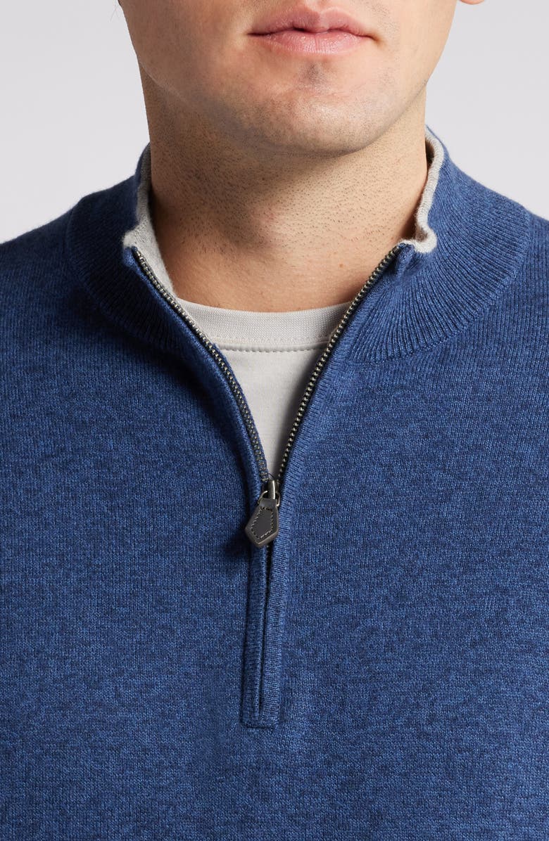Scott Barber Cotton & Cashmere Quarter Zip Sweater, Alternate, color,