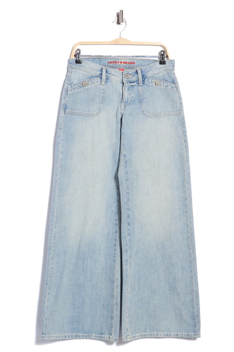 Super Low Rise Ultra Wide Leg Jeans, Main, color, CAPRICORN