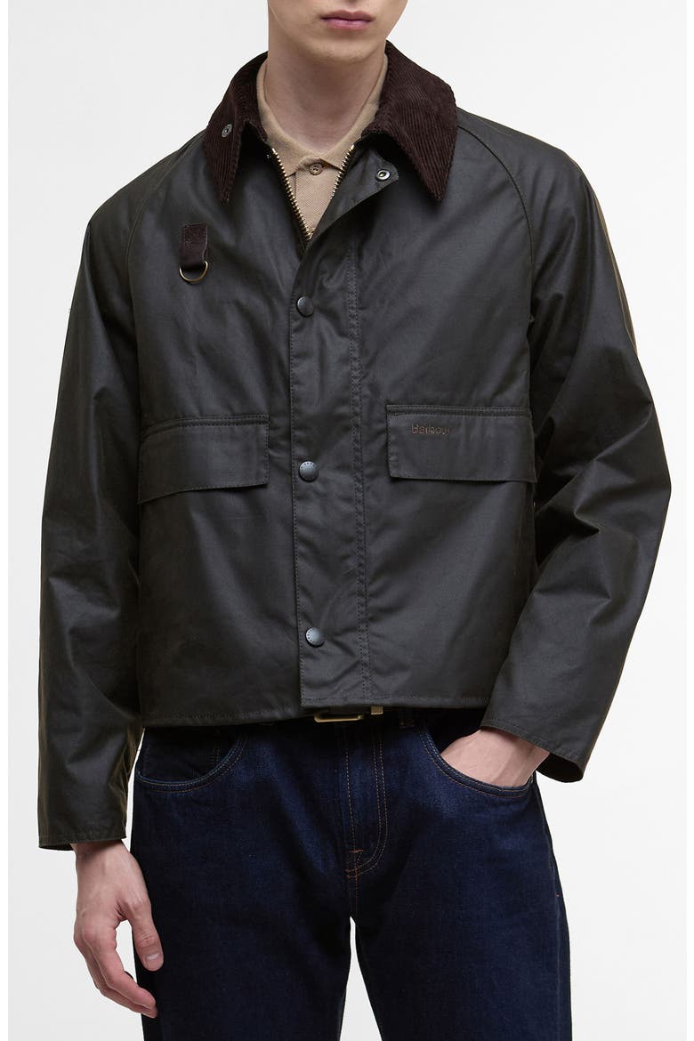 Spey Waxed Cotton Jacket, Main, color, OLIVE