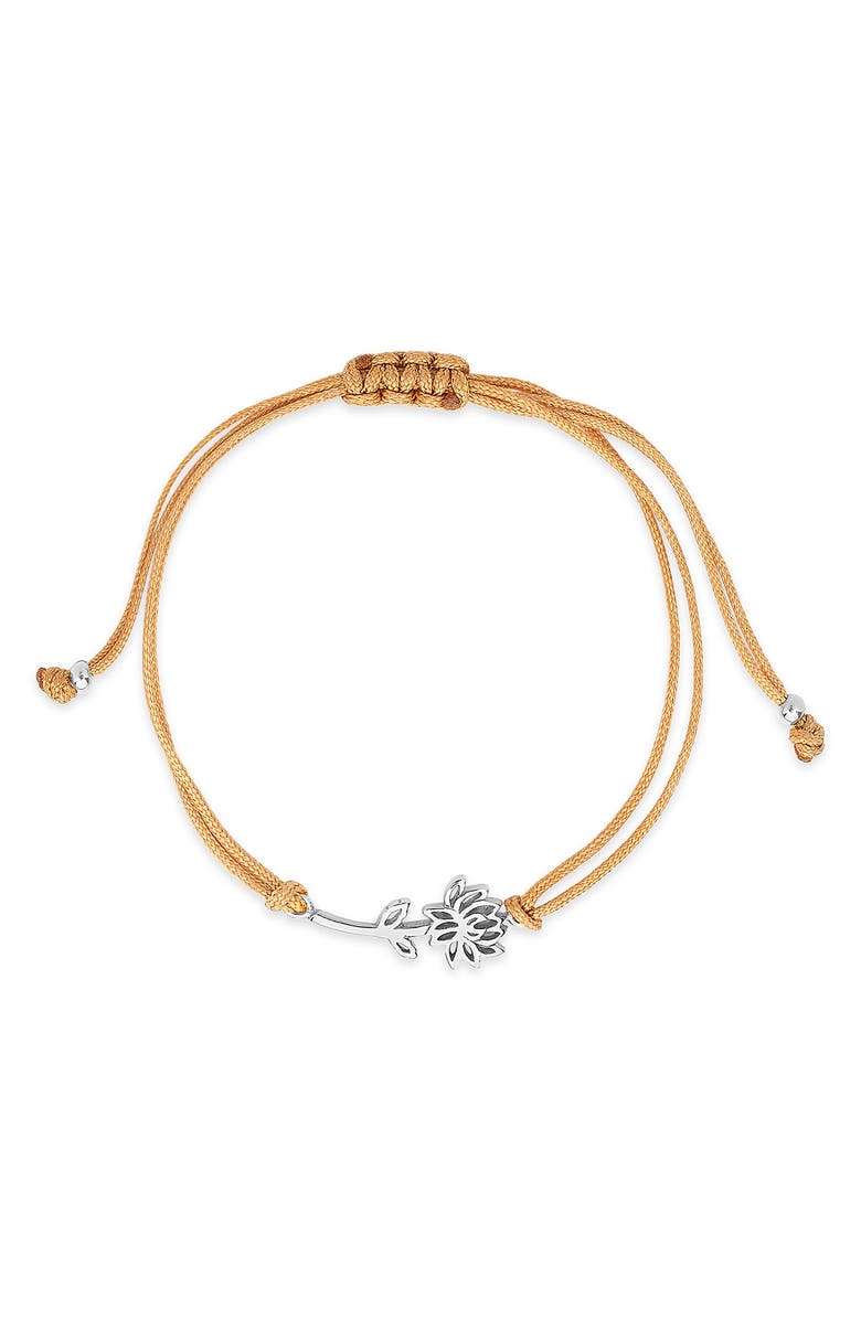 Sterling Forever Birth Flower Bracelet, Alternate, color, Silver- November
