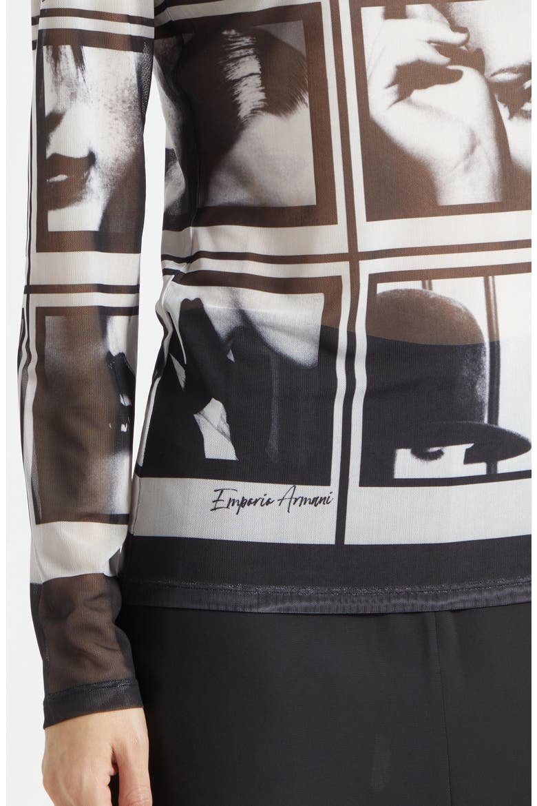 Long Sleeve Graphic Print T-Shirt, Alternate, color, SOLID BLACK