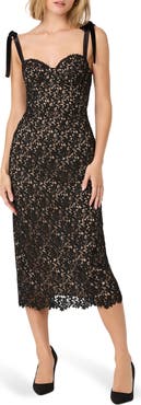 ASTR the Label Donnie Lace Corset Midi Dress