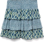 MANGO TEEN Print Tiered Ruffle Skirt