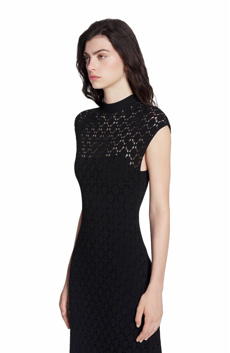 Lanvin LONG DRESS IN LACE EFFECT KNIT, Alternate, color, 