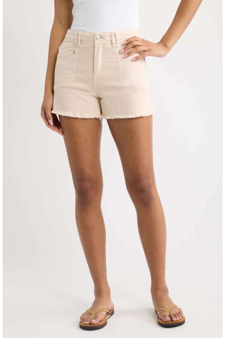 Cuffoff Denim Shorts, Main, color, VANILLA