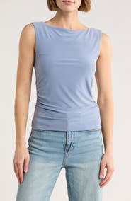 Leith Boat Neck Sleeveless Top