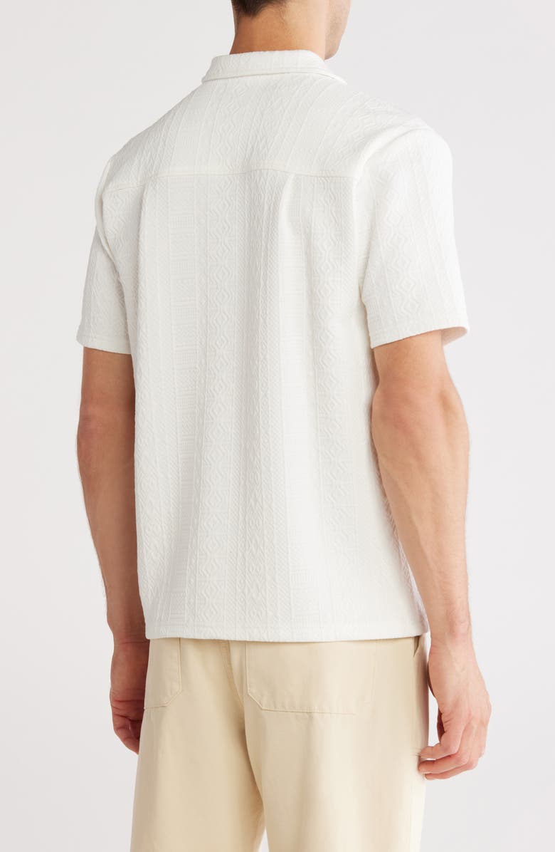 FLEECE FACTORY Geometric Jacquard Button-Up Shirt, Alternate, color,