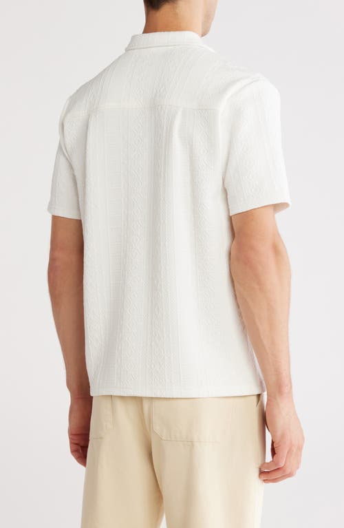 Fleece Factory Geometric Jacquard Button-up Shirt