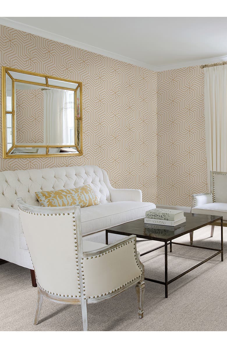 Wallpops Ramsey Cream Peel & Stick Wallpaper, Alternate, color, Yellow