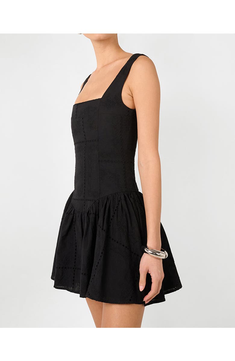 WeWoreWhat Corset Peplum Mini Dress, Alternate, color, Black Multi