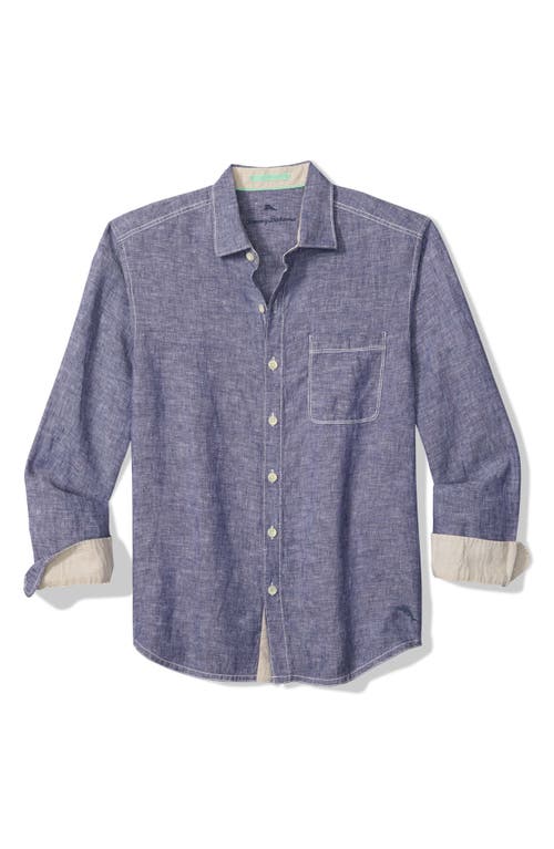 Tommy Bahama Paradise Breezer Linen Shirt In Blue