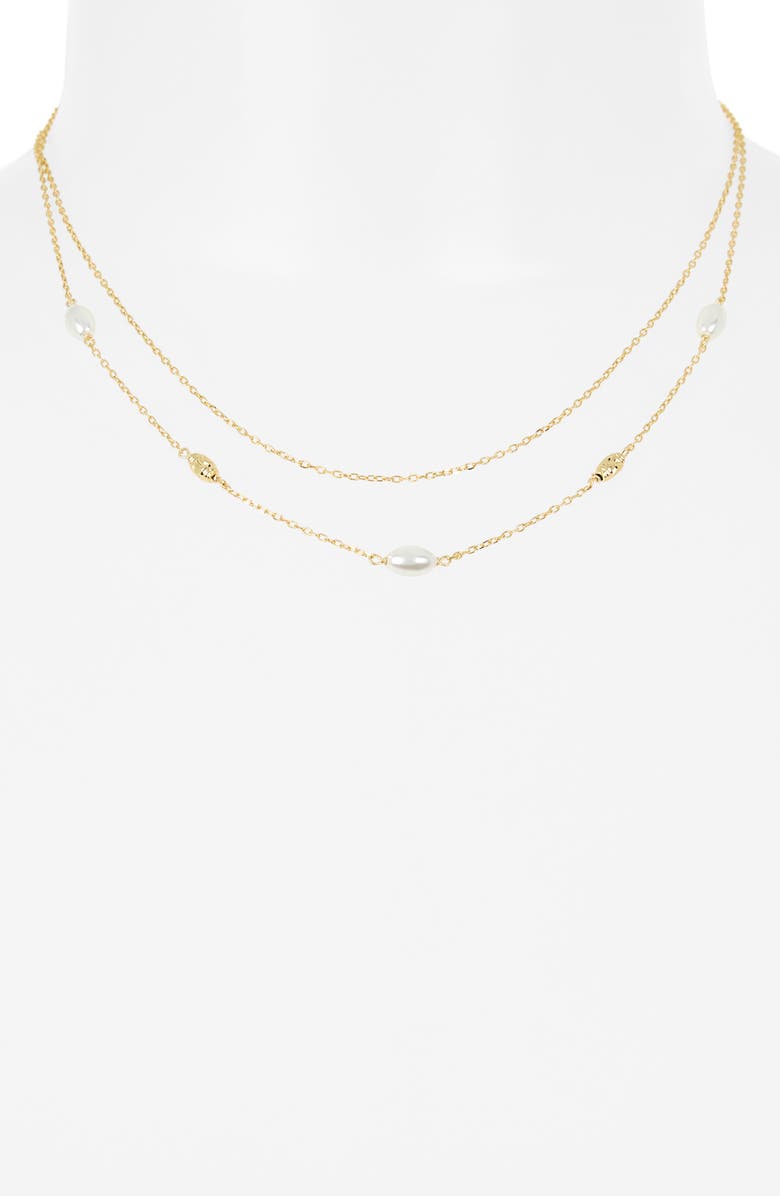 ARGENTO VIVO Freshwater Pearl Station Layered Necklace, Alternate, color,