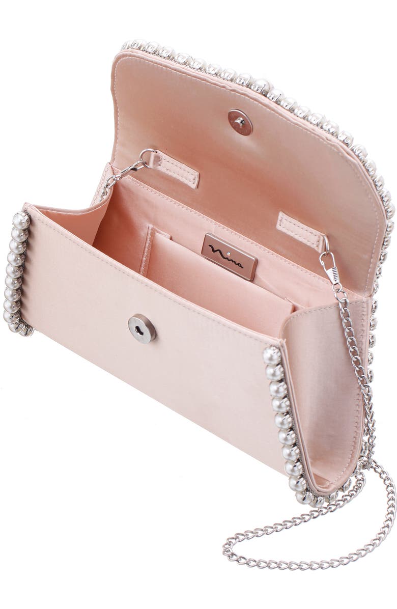 Nina Trysta Clutch, Alternate, color, Pearl Rose
