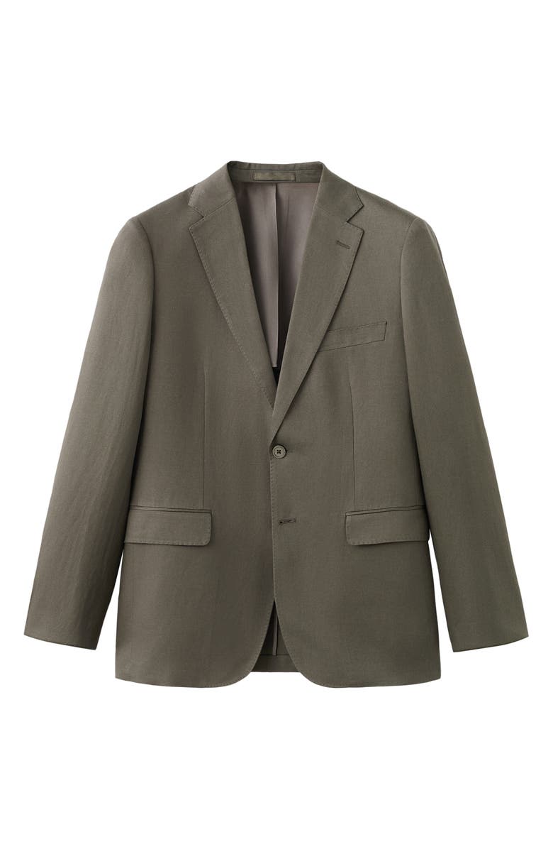 MANGO Amalfi Slim Fit Lyocell & Linen Blend Suit Jacket, Alternate, color, Khaki Green