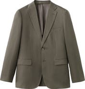 MANGO Amalfi Slim Fit Lyocell & Linen Blend Suit Jacket