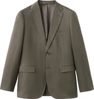 MANGO Amalfi Slim Fit Lyocell & Linen Blend Suit Jacket