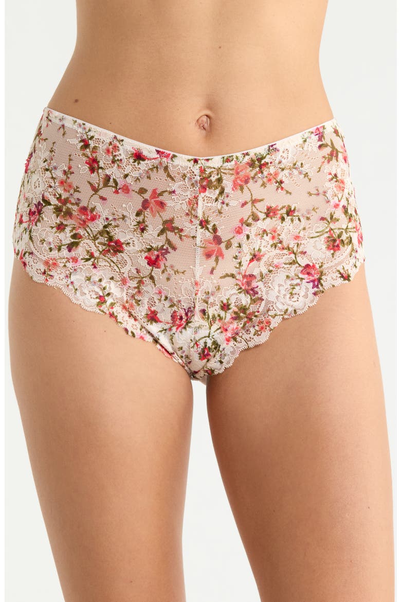 Floral Lace Hipster Panties, Main, color, FIELD FLORAL