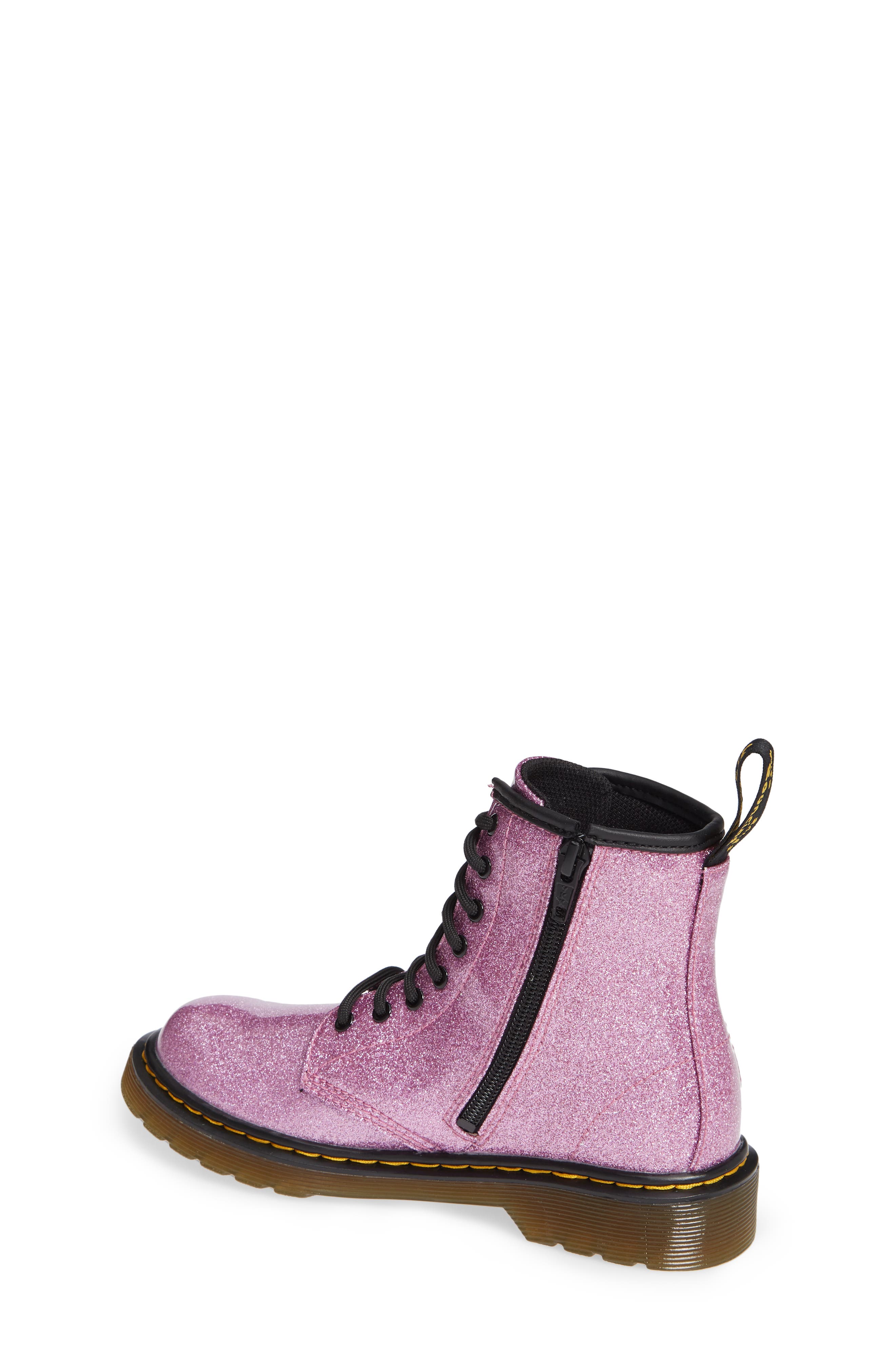 Dr. Martens 1460 Glitter Boot, Alternate, color, Dark Pink
