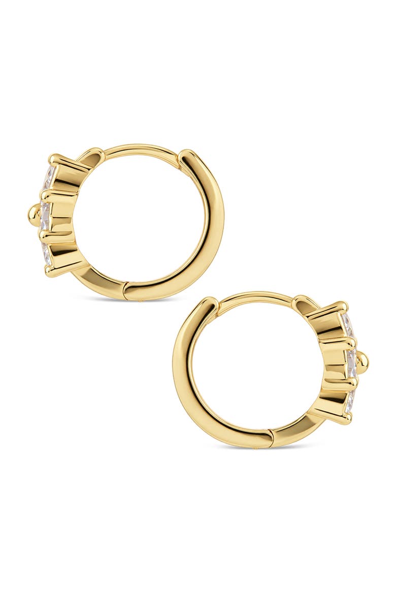 Blossom Huggie Hoop Earrings, Alternate, color, GOLD