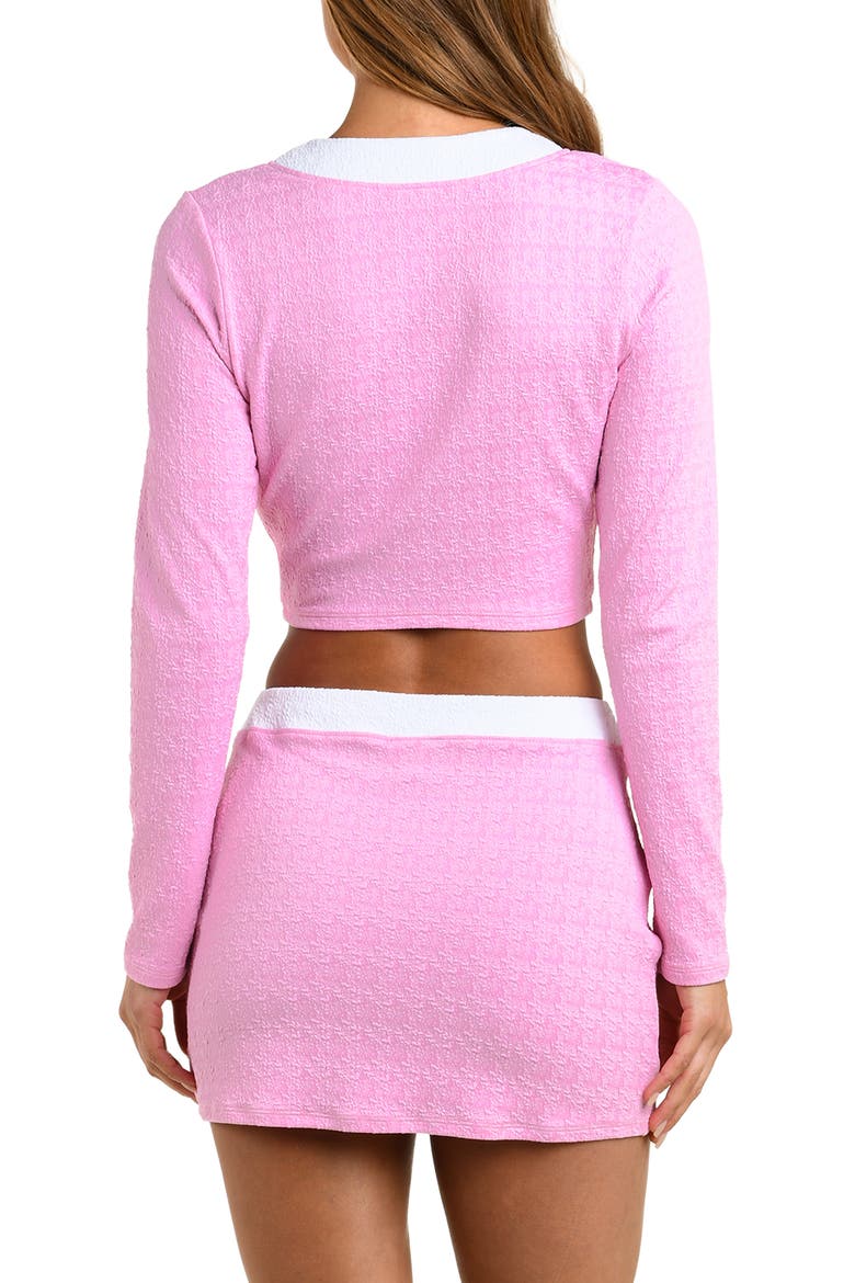 Adaline Colorblock Crop Rashguard, Alternate, color, BLUSH