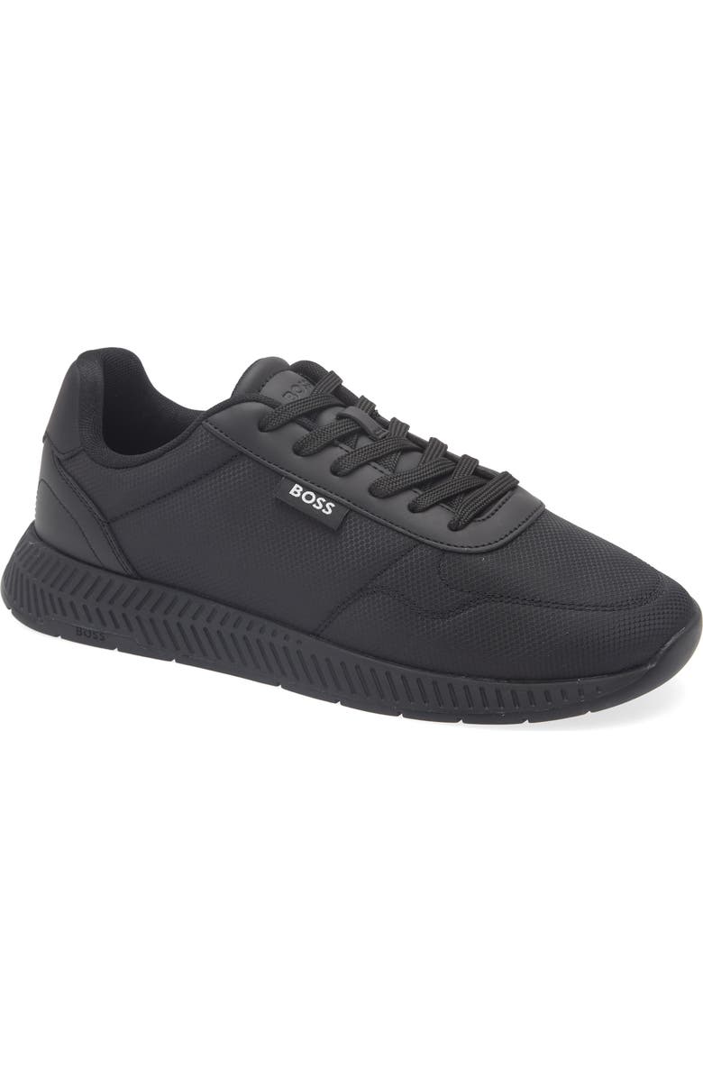 BOSS Titanium Runn Sneaker, Main, color, Black