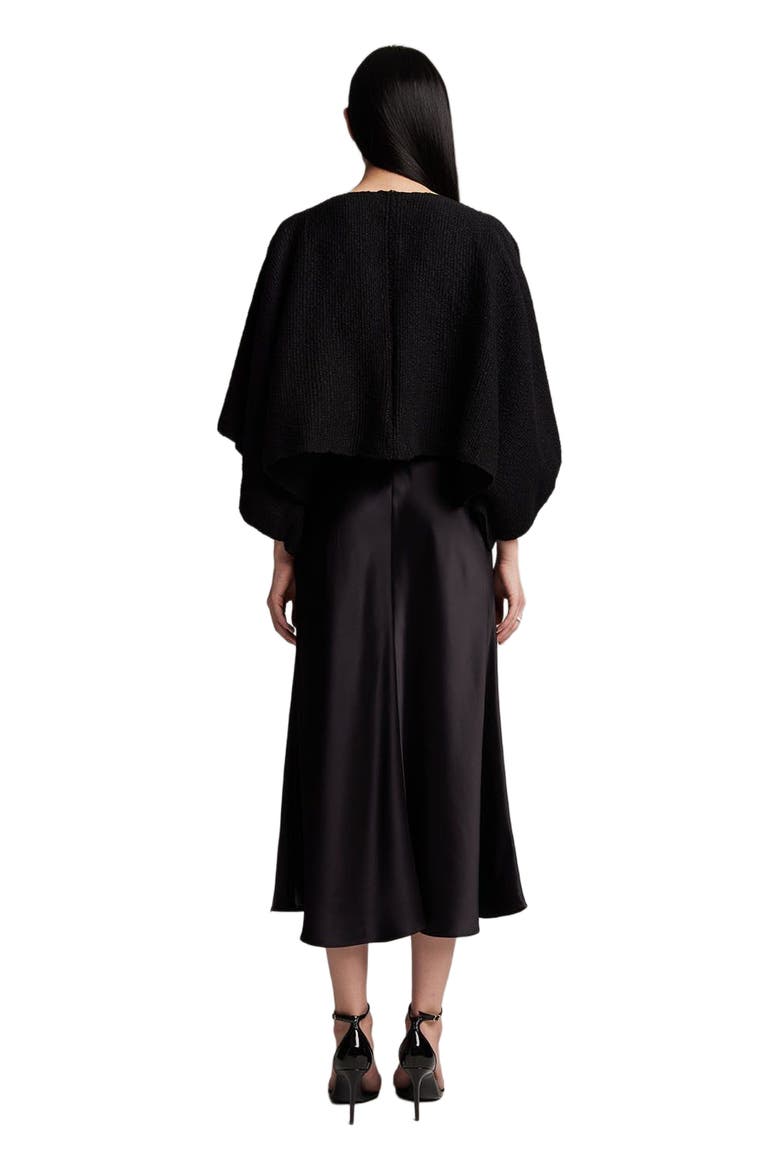Textured Cotton Bolero, Alternate, color, Black