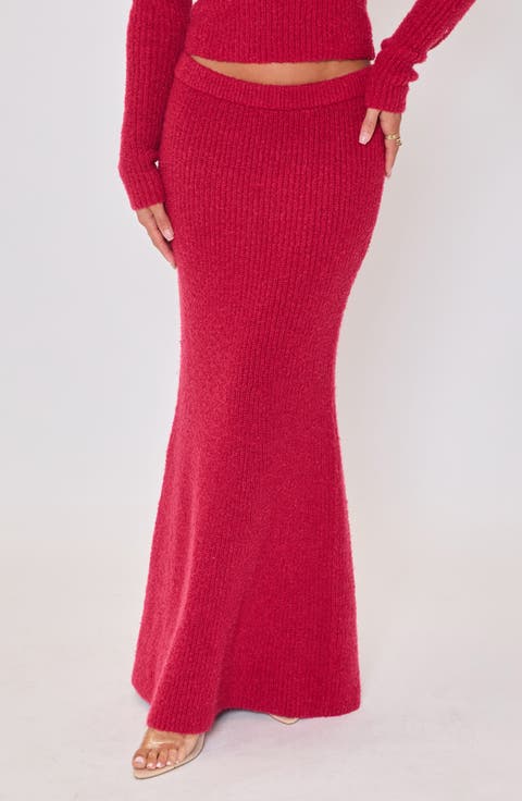 Ruby Flute Rib Maxi Skirt
