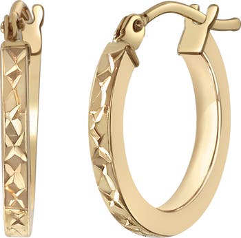 BLG 14K Gold Hoop Earrings