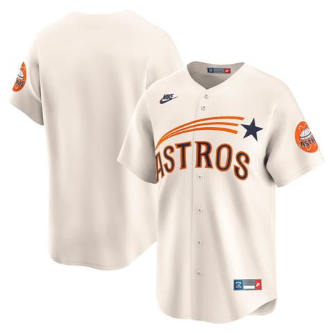 Men's Nike Cream Houston Astros Throwback Cooperstown Collection Limited Jersey