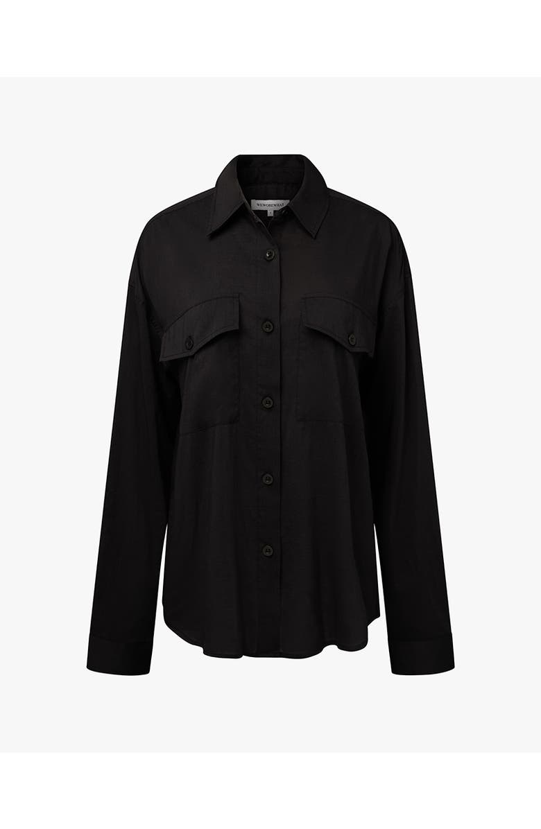 WeWoreWhat Boxy Button Down Shirt, Alternate, color, 