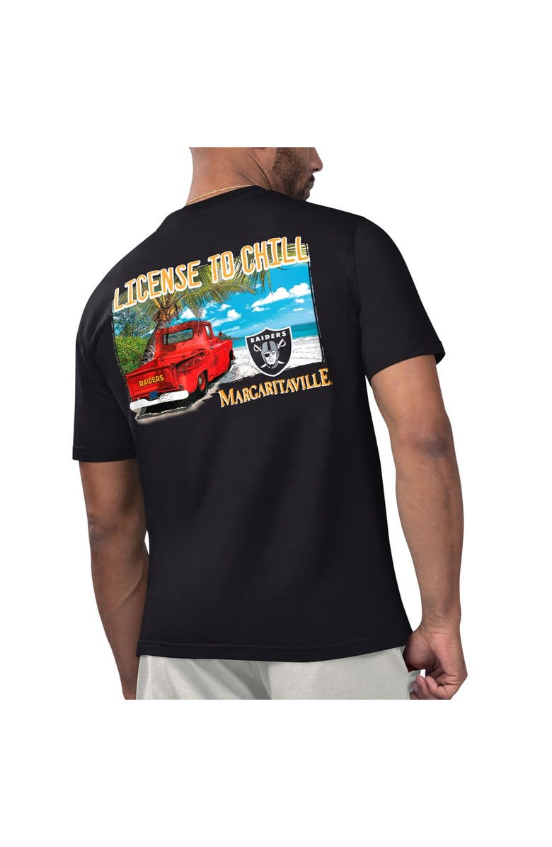 Margaritaville Men's Margaritaville Black Las Vegas Raiders Licensed to Chill T-Shirt, Alternate, color, Black