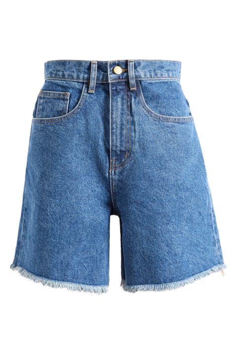 Brad Mid Length Cutoff Denim Shorts