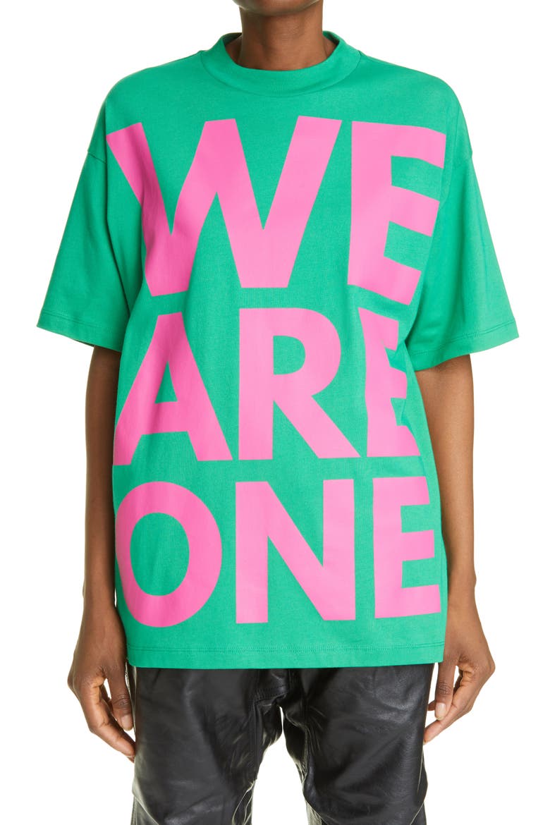 Unisex We Are One Graphic Tee, Main, color, GREEN