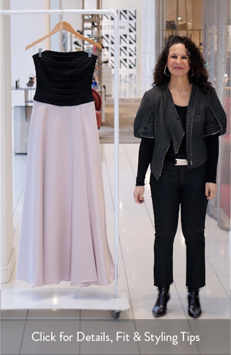 Mixed Media Strapless Ball Gown, sales video thumbnail