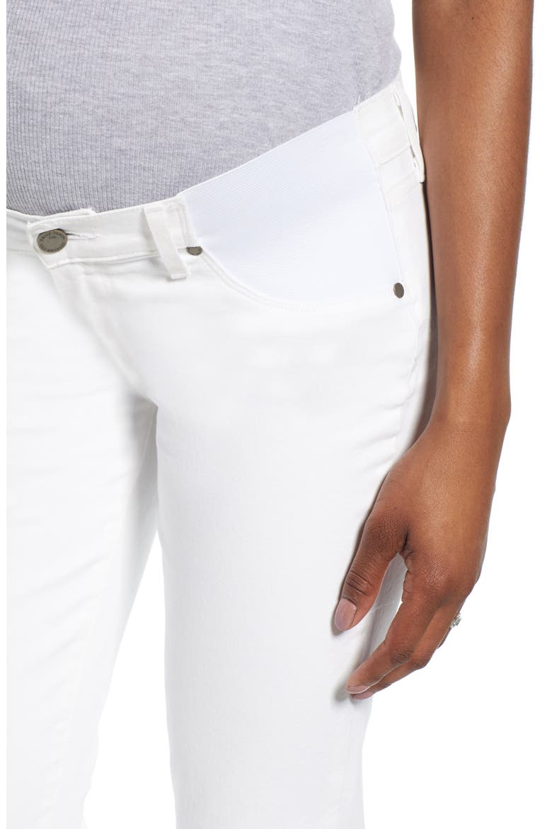 'Skyline' Ankle Peg Skinny Maternity Jeans, Alternate, color, OPTIC WHITE