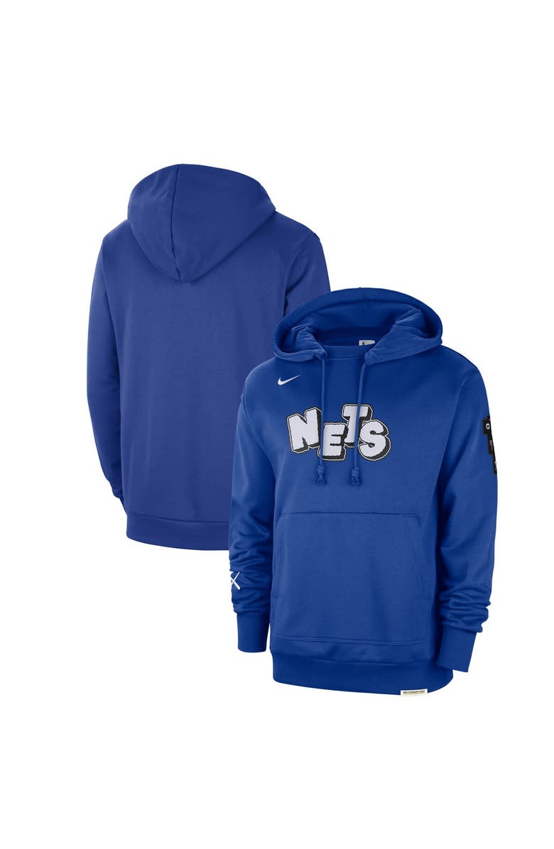 Nike Men's Nike Blue Brooklyn Nets 2023/24 City Edition Courtside Standard Issue Pullover Hoodie, Main, color, 
