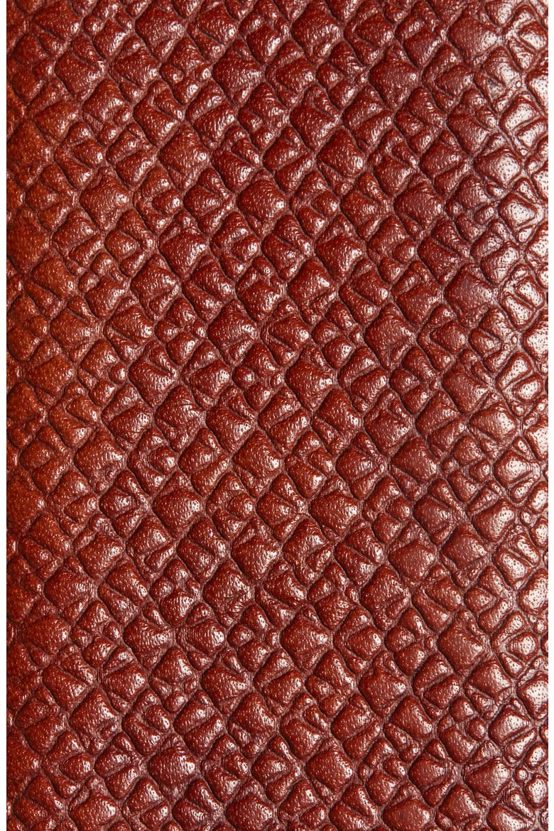 Cervantez Embossed Calfskin Leather Belt, Alternate, color, COGNAC