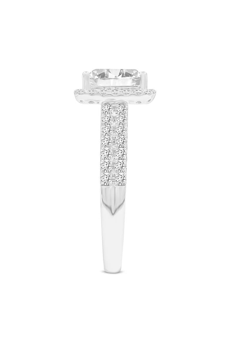 Violeta 14K White Gold Princess Cut Lab Grown Diamond Halo Engagement Ring - 2.6 Ct, Alternate, color, 14K White Gold