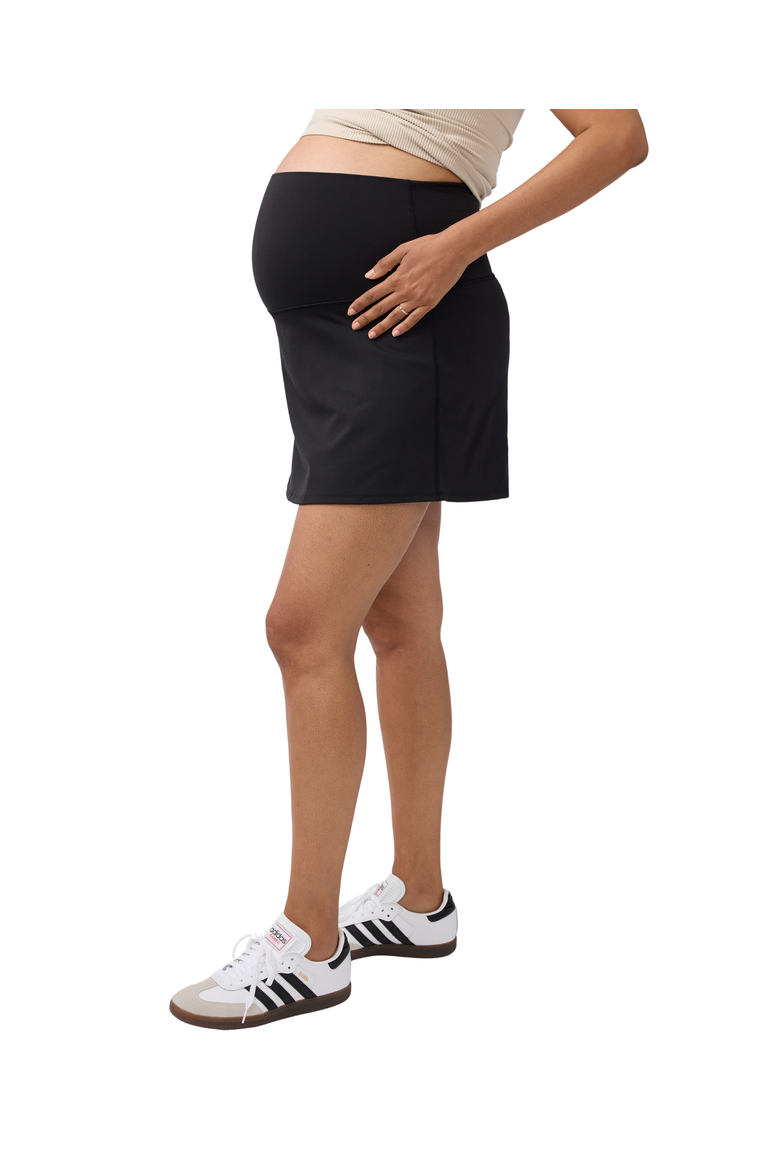 Maternity Athletic Skort with Built In Shorts, Alternate, color, Black
