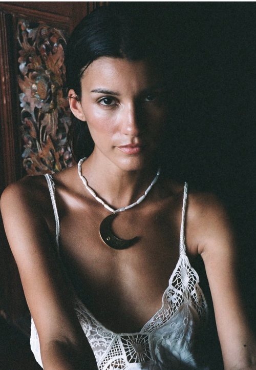 Sccollection Luna Necklace In Metallic